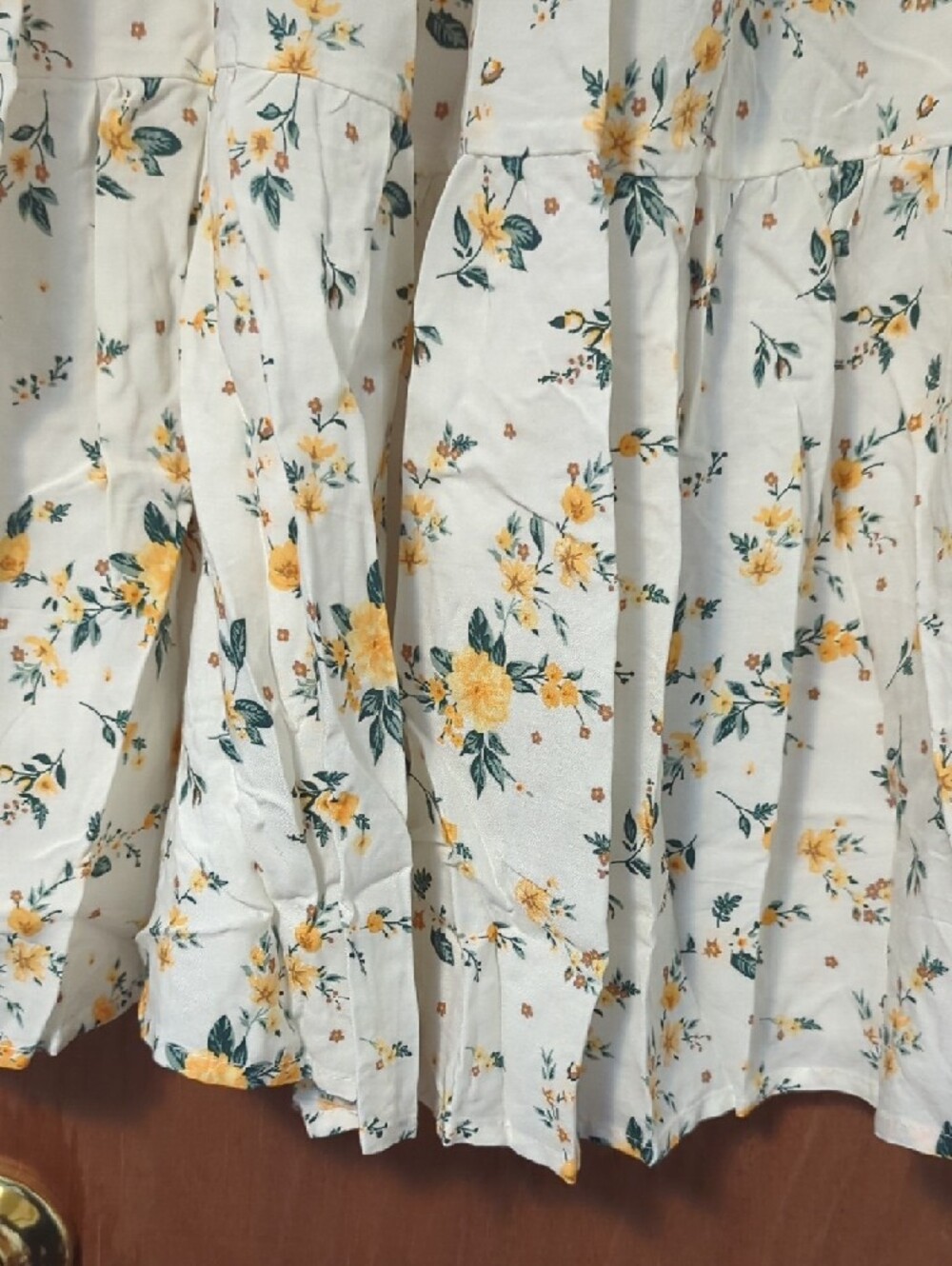 shosho Cream Maxi Skirt with Yellow Floral Print - Picture 9 of 16